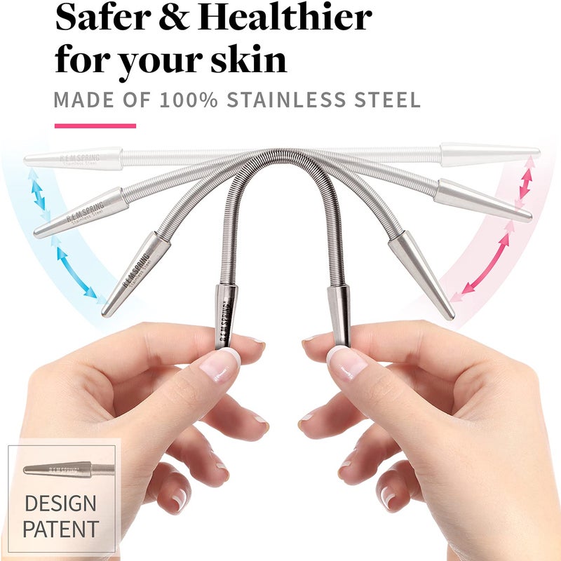 R.E.M Spring Facial Hair Remover - The Original Hair Removal Spring [Design Patent]. Removes Hair from Upper Lip, Chin, Cheeks and Neck. 100% Stainless Steel - Image 2